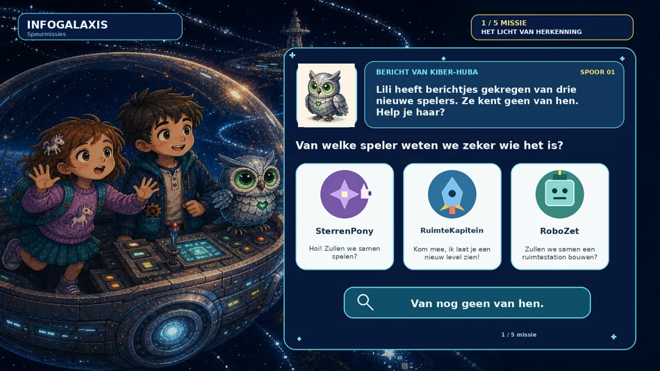 Voorbeeld van de speurmissie Herkenning